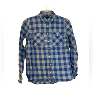 J.Crew Blue Buffalo Plaid Flannel